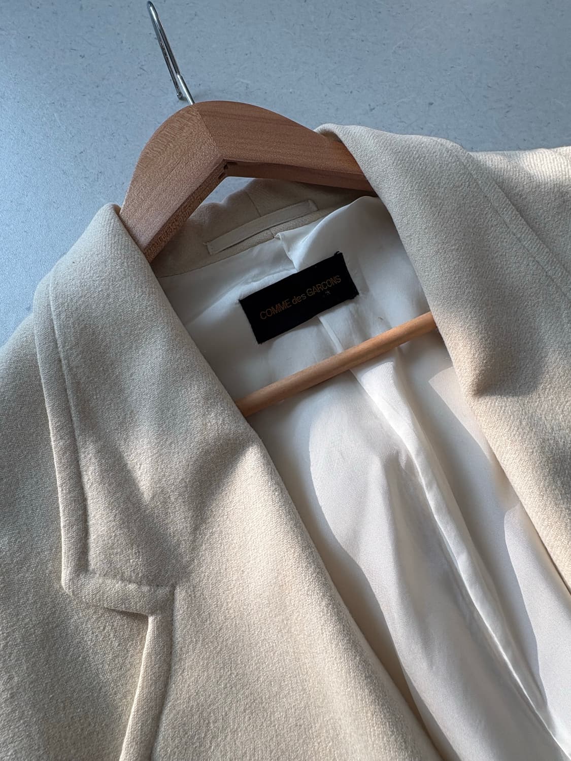 꼼데가르송 울 코트 아이보리 상품이미지2