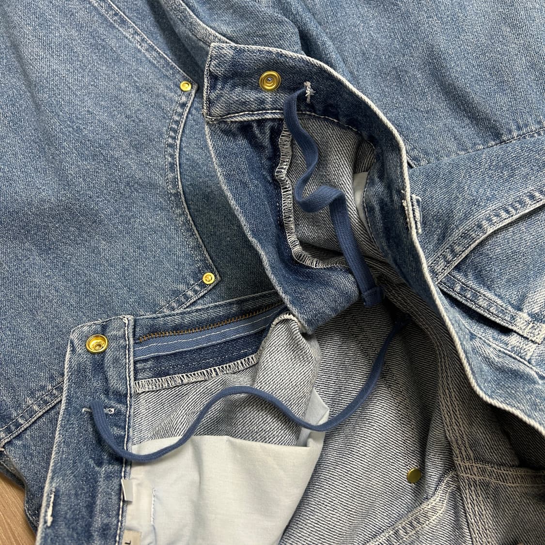 [L/라지] 칼하트WIP 25SS 내쉬 더블니 데님 팬츠 블루 스톤워시드 상품이미지5