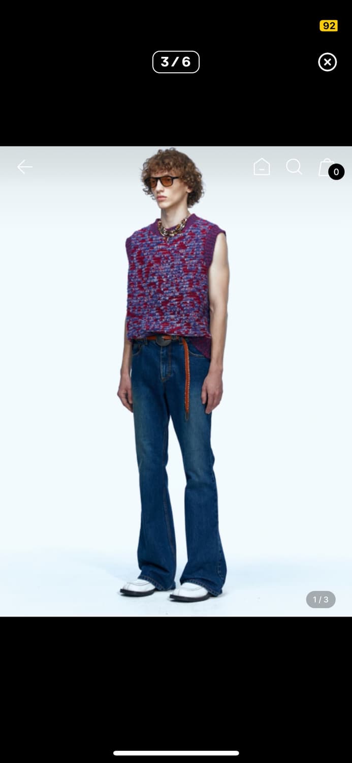 [28] 앤더슨벨 빈티지워시드 부츠컷 진 다크블루 상품이미지2