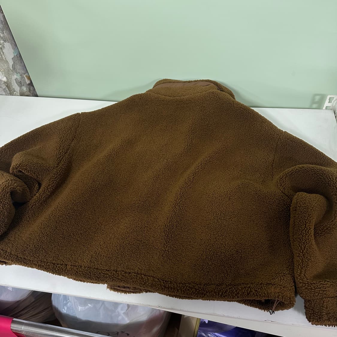 우먼FREE 자라 브라운 뽀글이 후리스자켓 상품이미지5