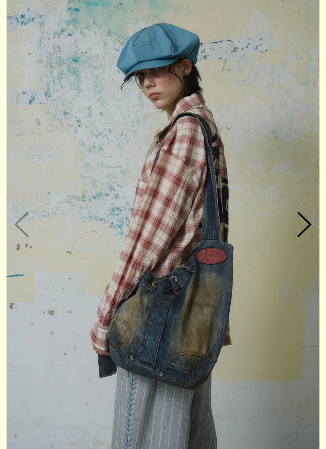 프라블럼올웨이즈 더티 워싱 데님 크로스백  상품이미지2