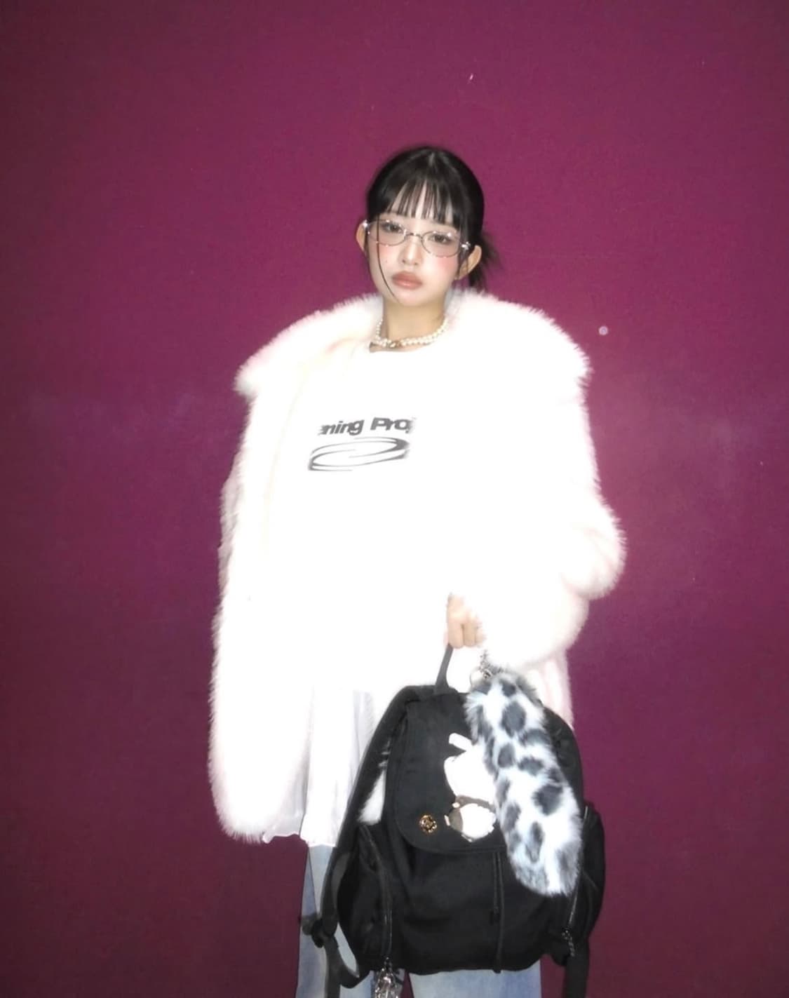 [택O, 아이브 레이 착용] 포그던 헤이즈 퍼 자켓 핑크 상품이미지5