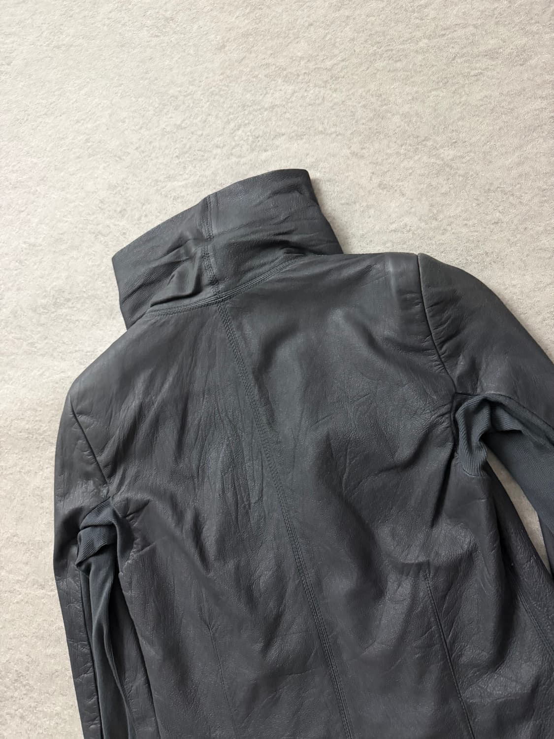 릭오웬스 하이넥 램스킨 자켓 상품이미지6