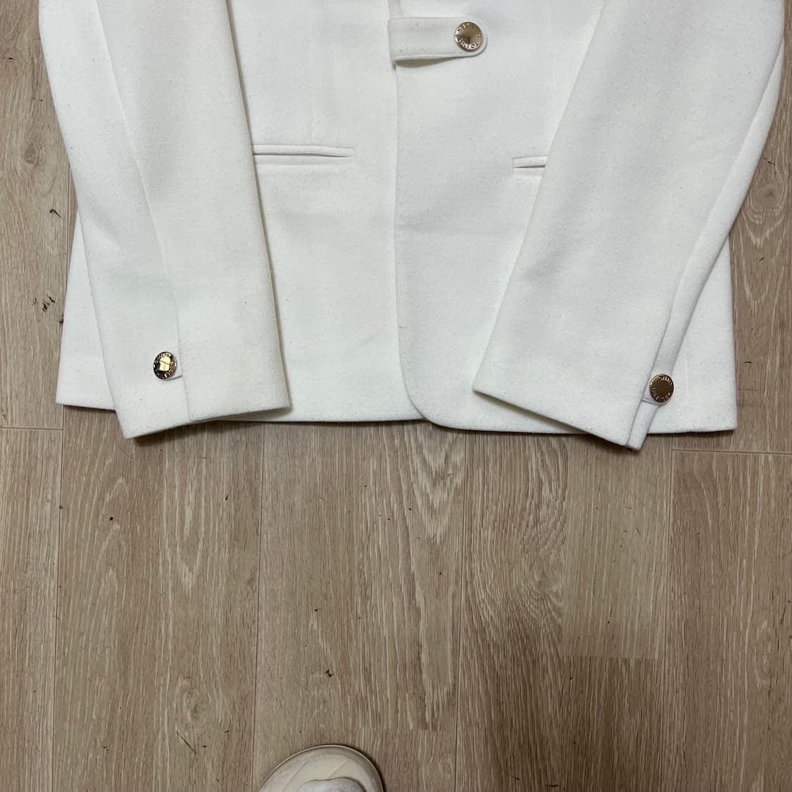 타미힐피거 Tommy Hilfiger 여성 화이트 블레이저 자켓 (6) 상품이미지6