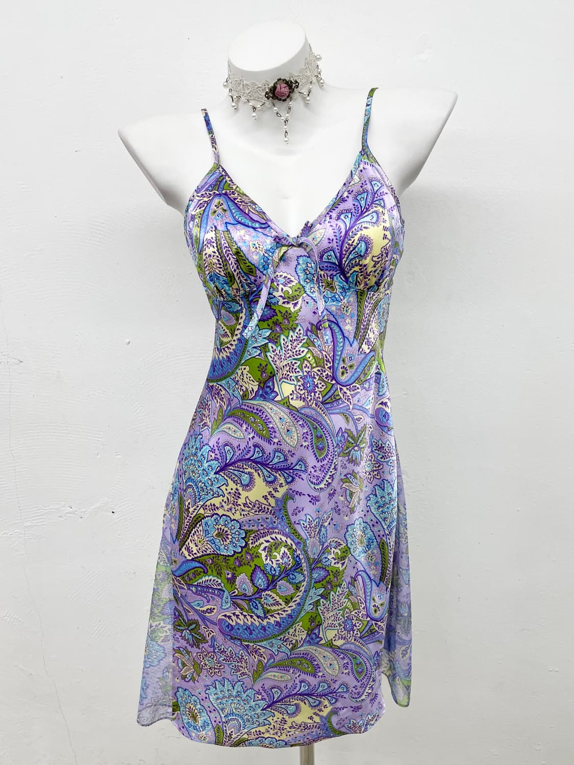 페어리 새틴 페이즐리 슬립 상품이미지1