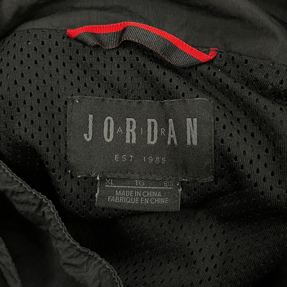 [정품/XL] 조던 블랙 버건디 컬러 블록 후드 바람막이 b8 상품이미지5