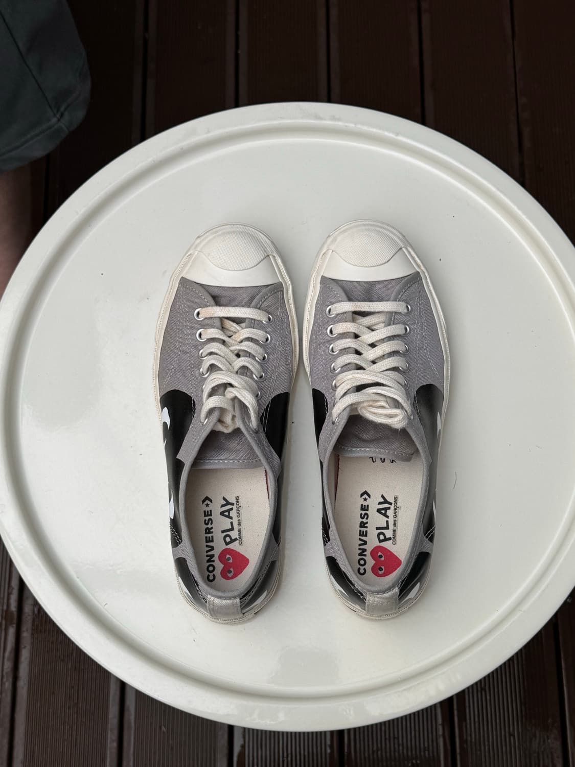 컨버스 x 플레이 꼼데가르송 잭퍼셀 드리즐 블랙 상품이미지3