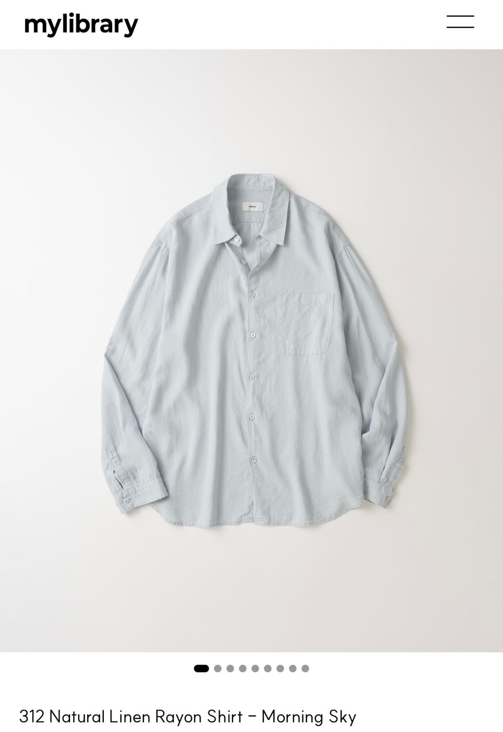 (구매) 마이라이브러리 내추럴 린넨 레이온 셔츠 모닝 스카이  상품이미지1