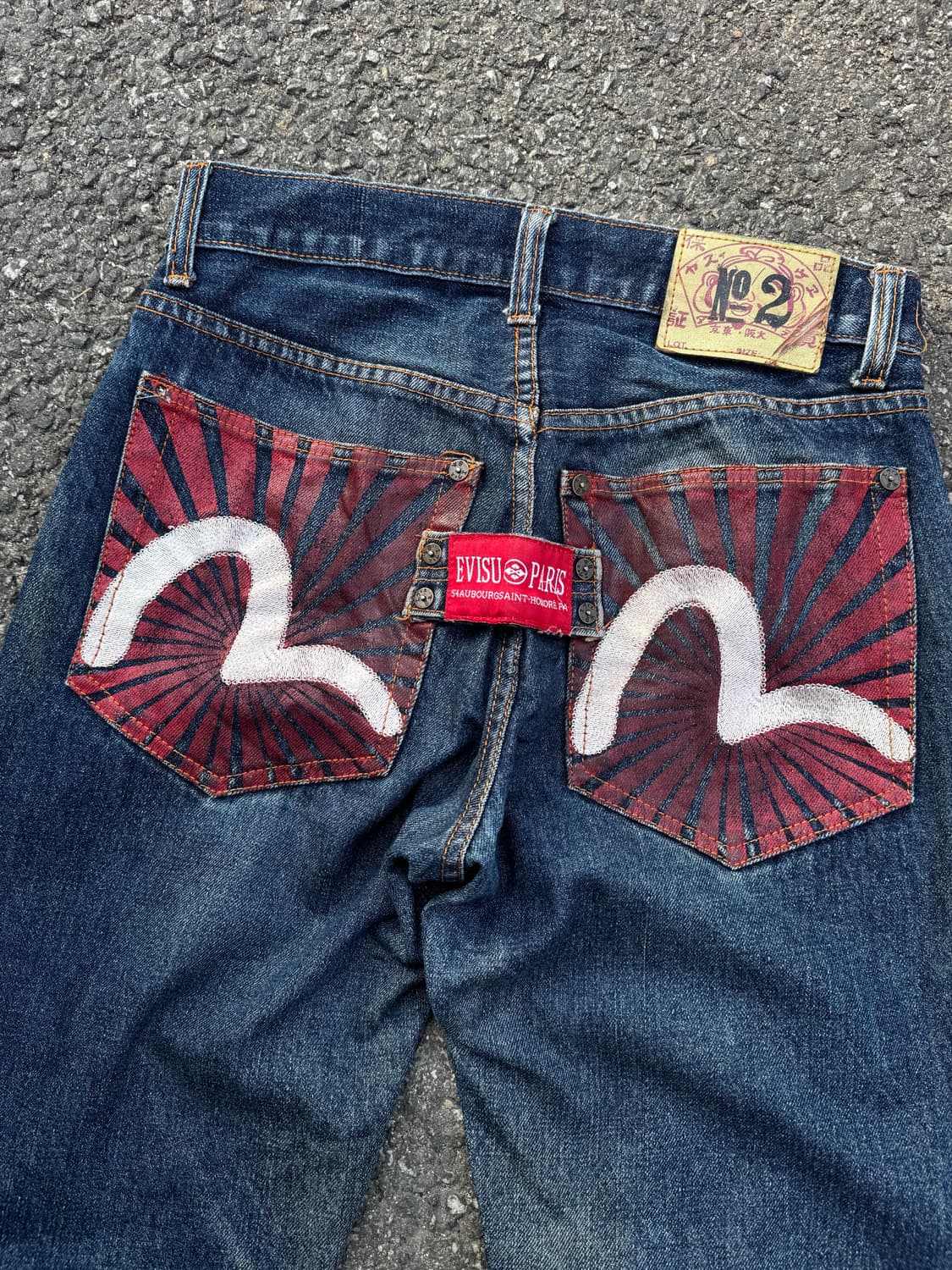 Evisu Paris 다이콕 에이징 워싱 데님팬츠  상품이미지3