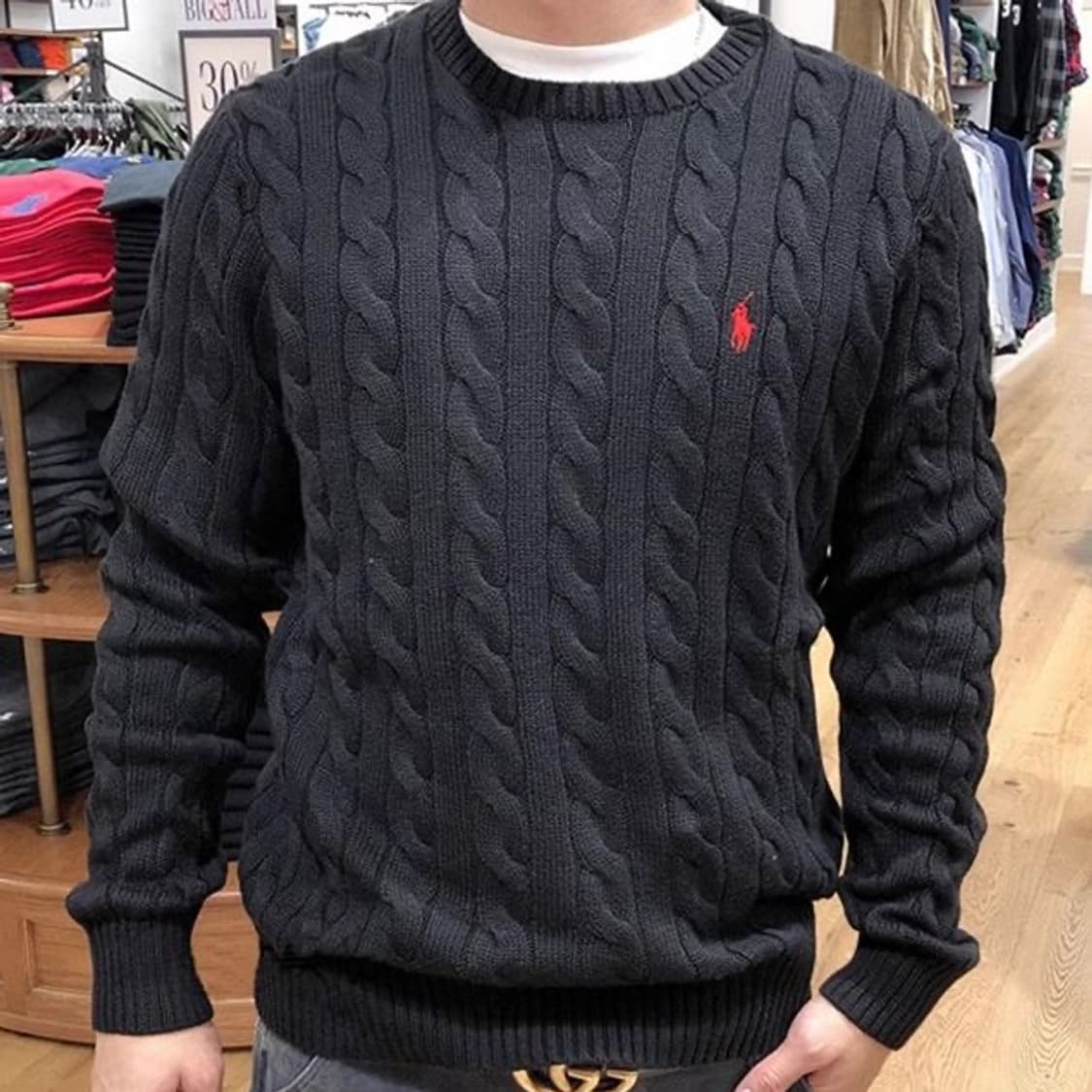 폴로 랄프로렌 꽈배기니트 100 상품이미지1