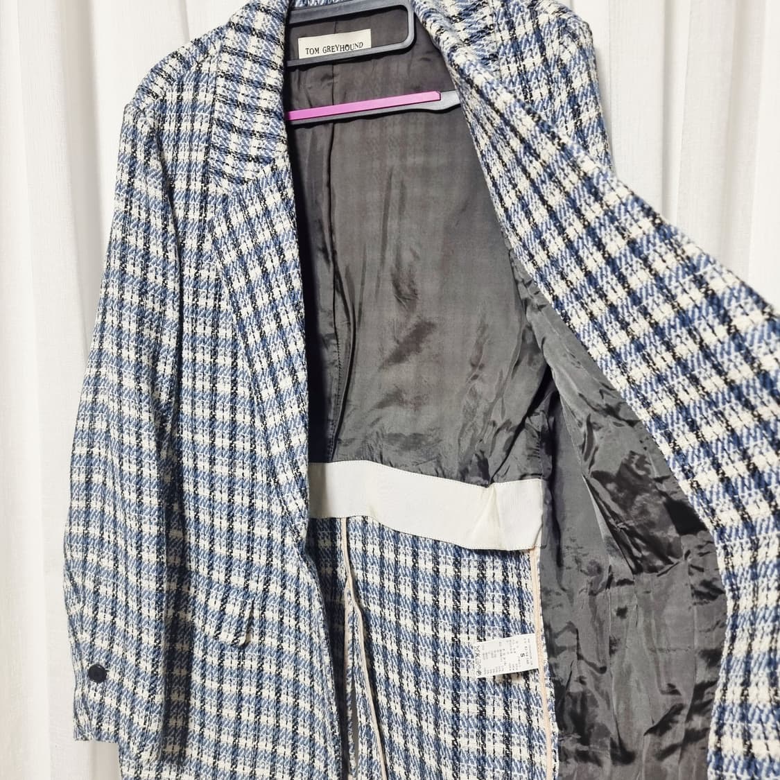 톰그레이하운드 트위드짜임 간절기 자켓 (55-66) 상태완벽 상품이미지4