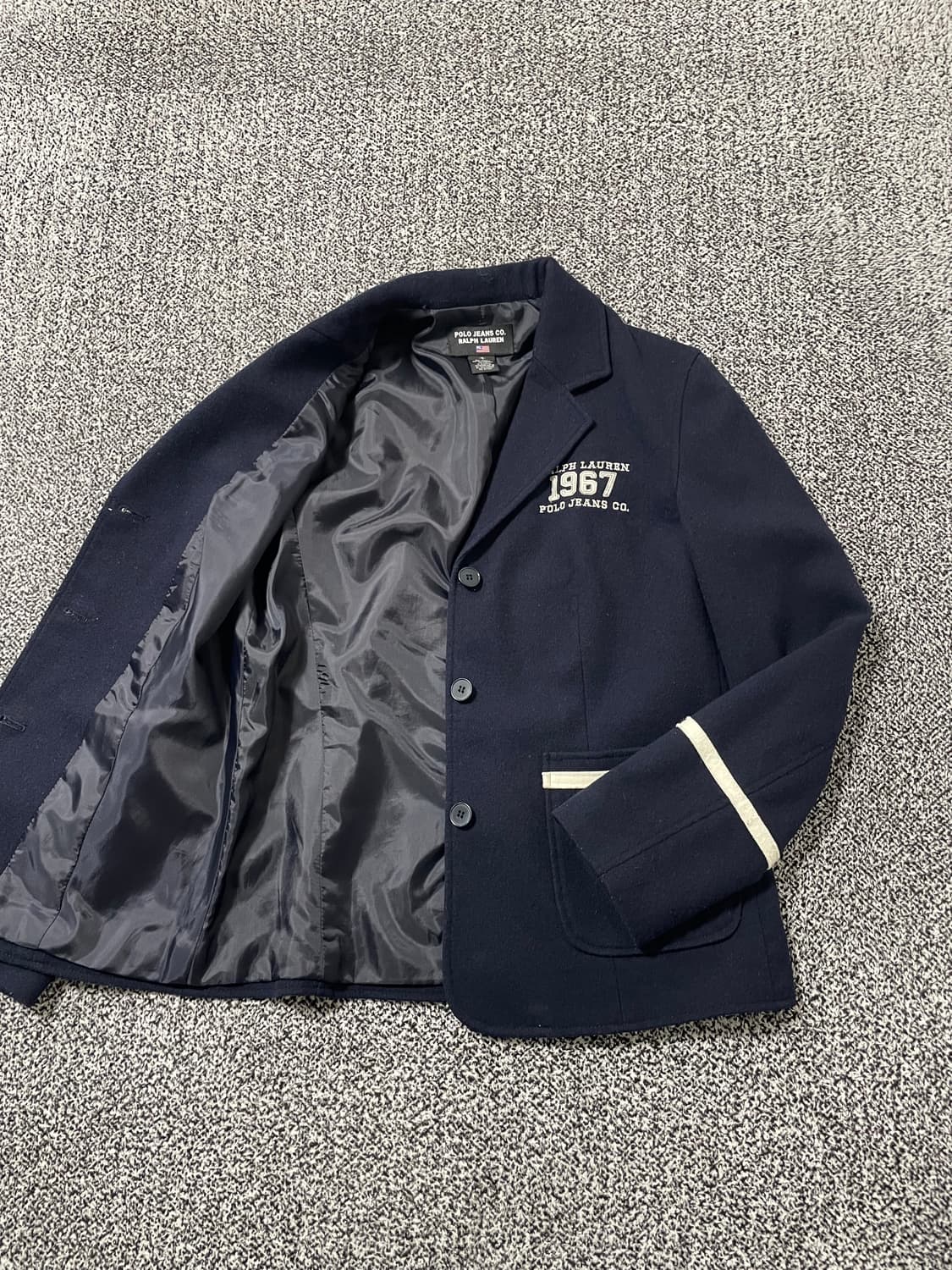 빈티지9. 폴로 진스 컴퍼니 빈티지 파이핑 블레이저 자켓 네이비 상품이미지4