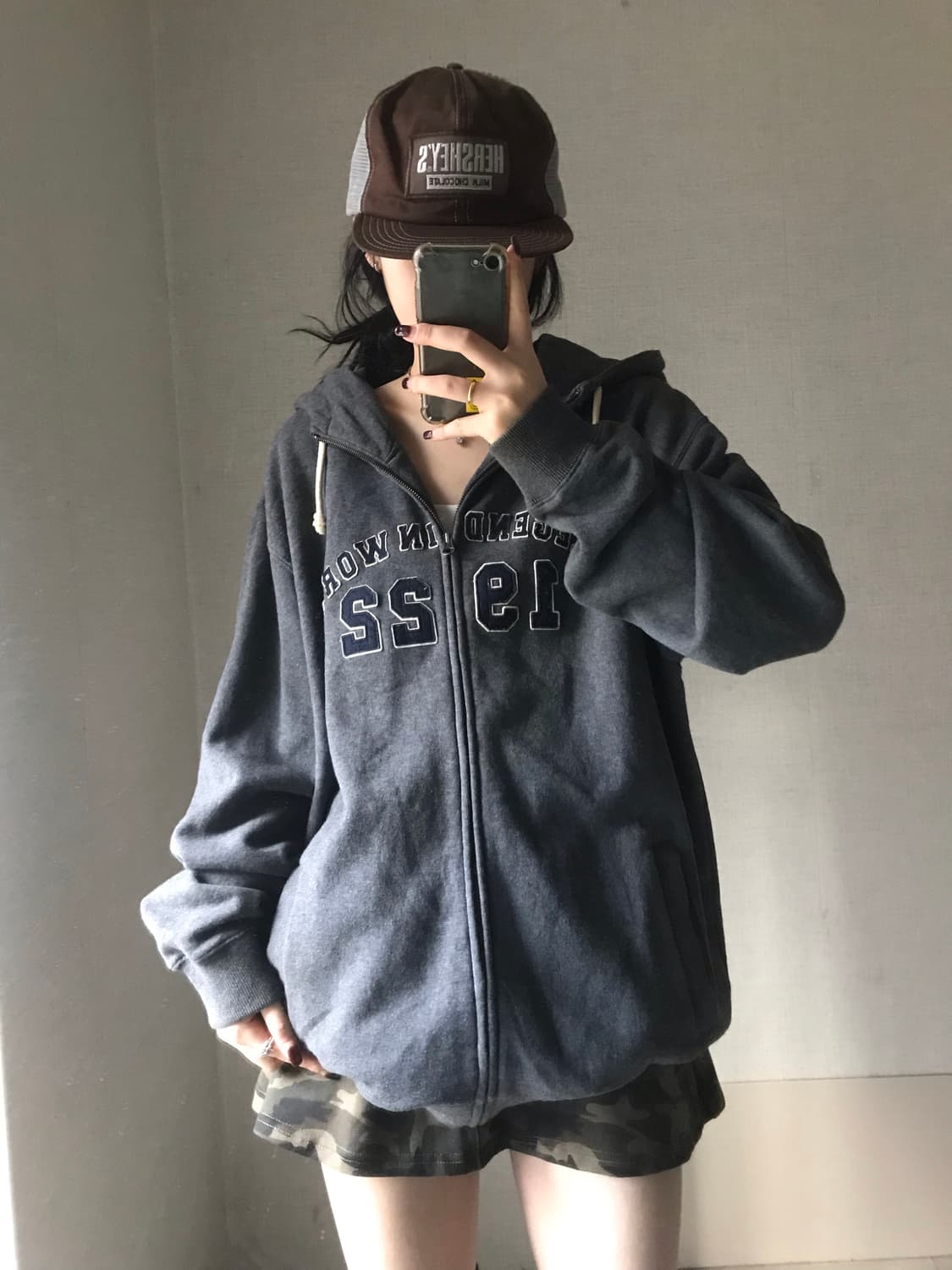 디키즈 그레이 로고 후드집업 상품이미지3