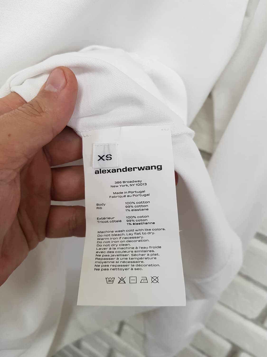 [xs/55~66/미착용] 알렉산더왕 프린팅 롱슬리브 화이트 상품이미지6