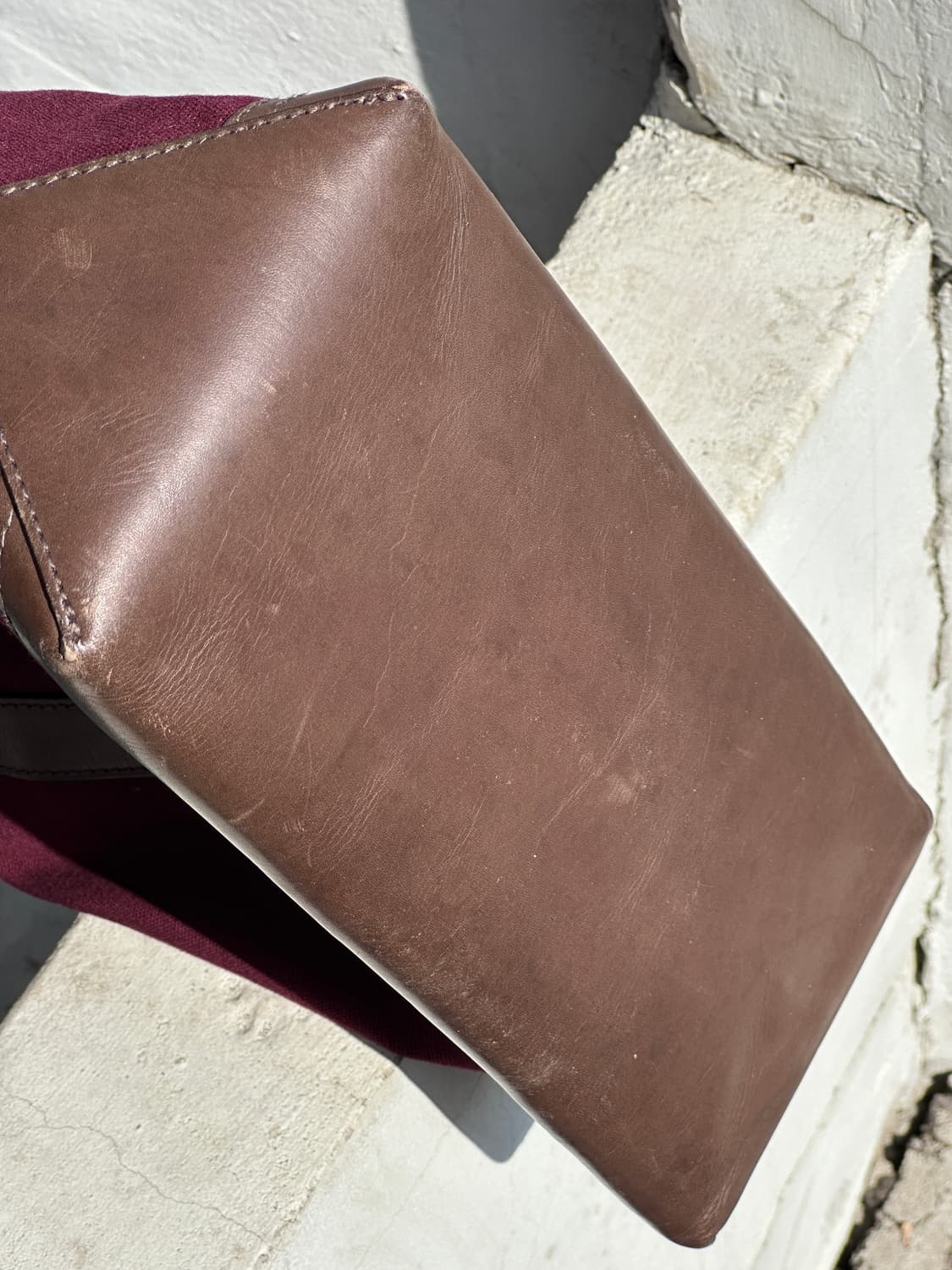 폴로 랄프로렌 빅포니 버건디 캔버스 레더 토트백 클래식 상품이미지5