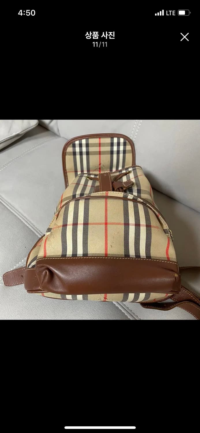 버버리 BURBERRY 정품 레더 백팩 카디널레드 프라다 명품  상품이미지10