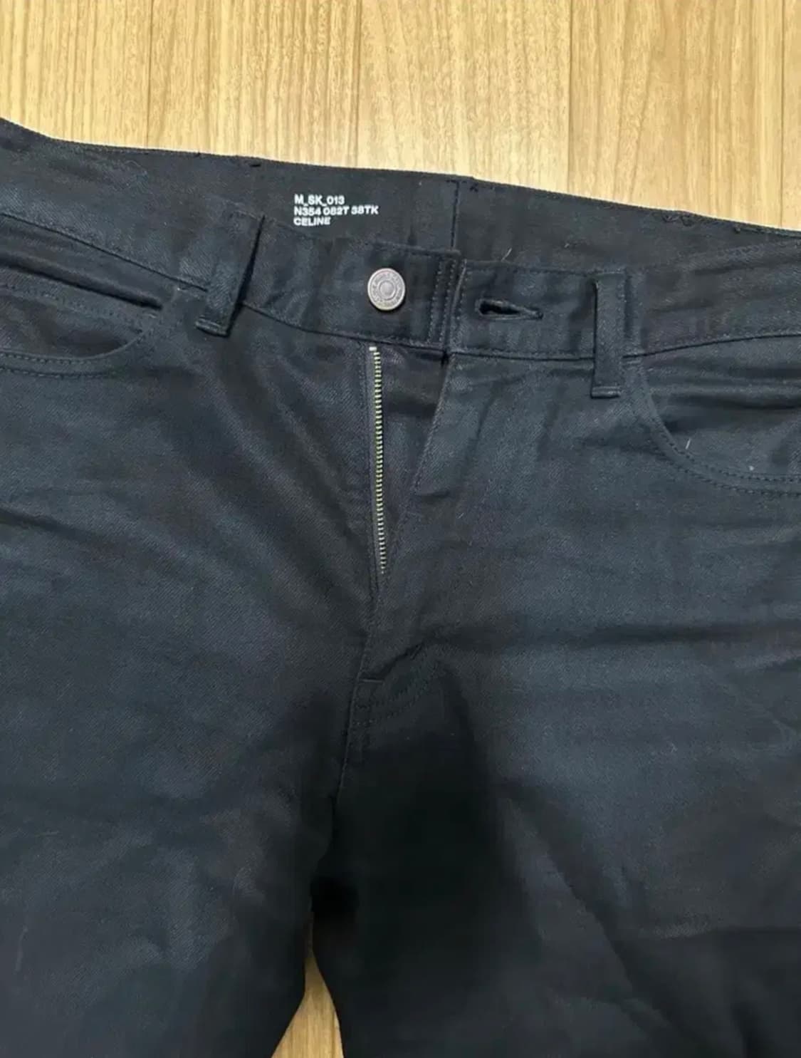 셀린느 빈키지 퓨어 블랙 데님 30 (착샷 있음) 블랙진 상품이미지5