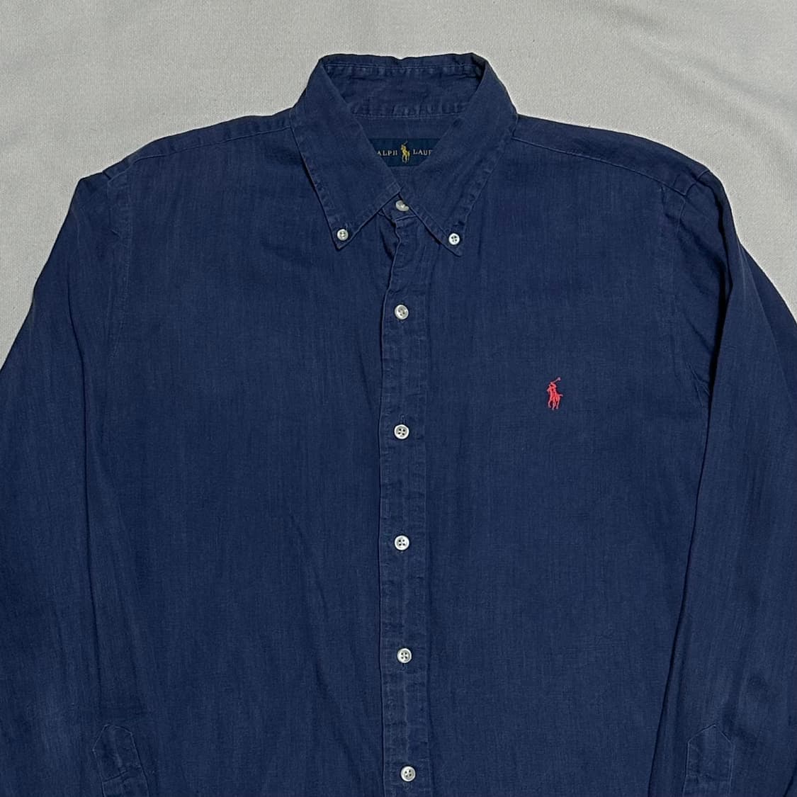 M 폴로랄프로렌 네이비 린넨 셔츠 상품이미지1