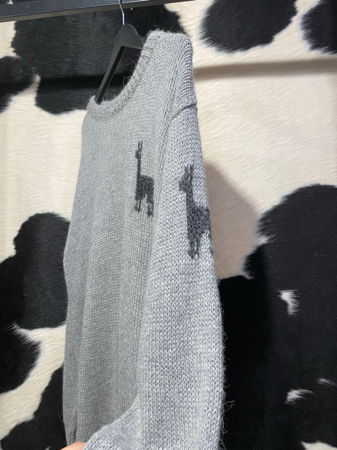 Japanese vtg 사슴 자수 디테일 오버핏 니트 상품이미지4