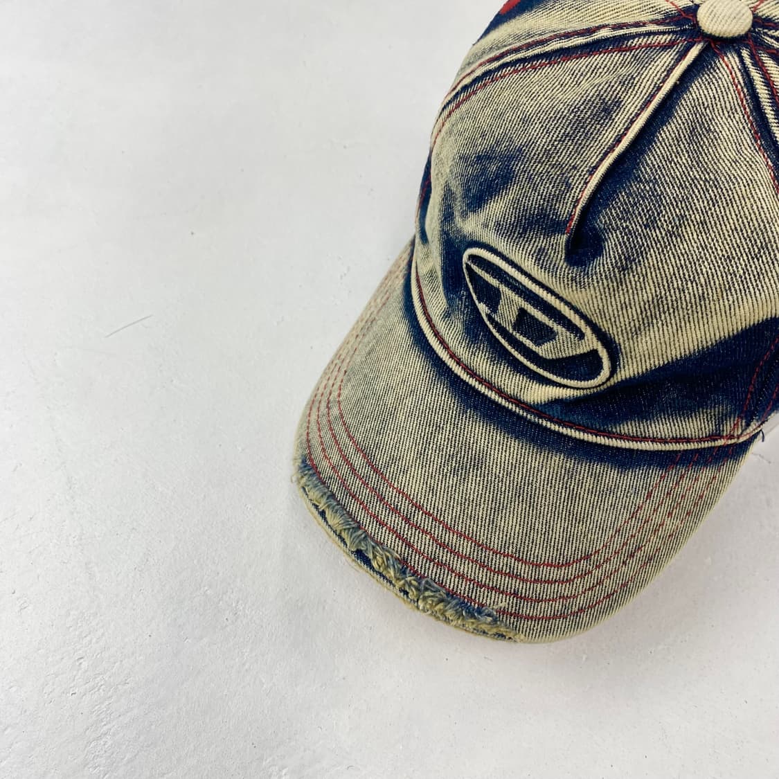 디젤 세이몬 디스트레스드 데님 베이스볼 캡 상품이미지2