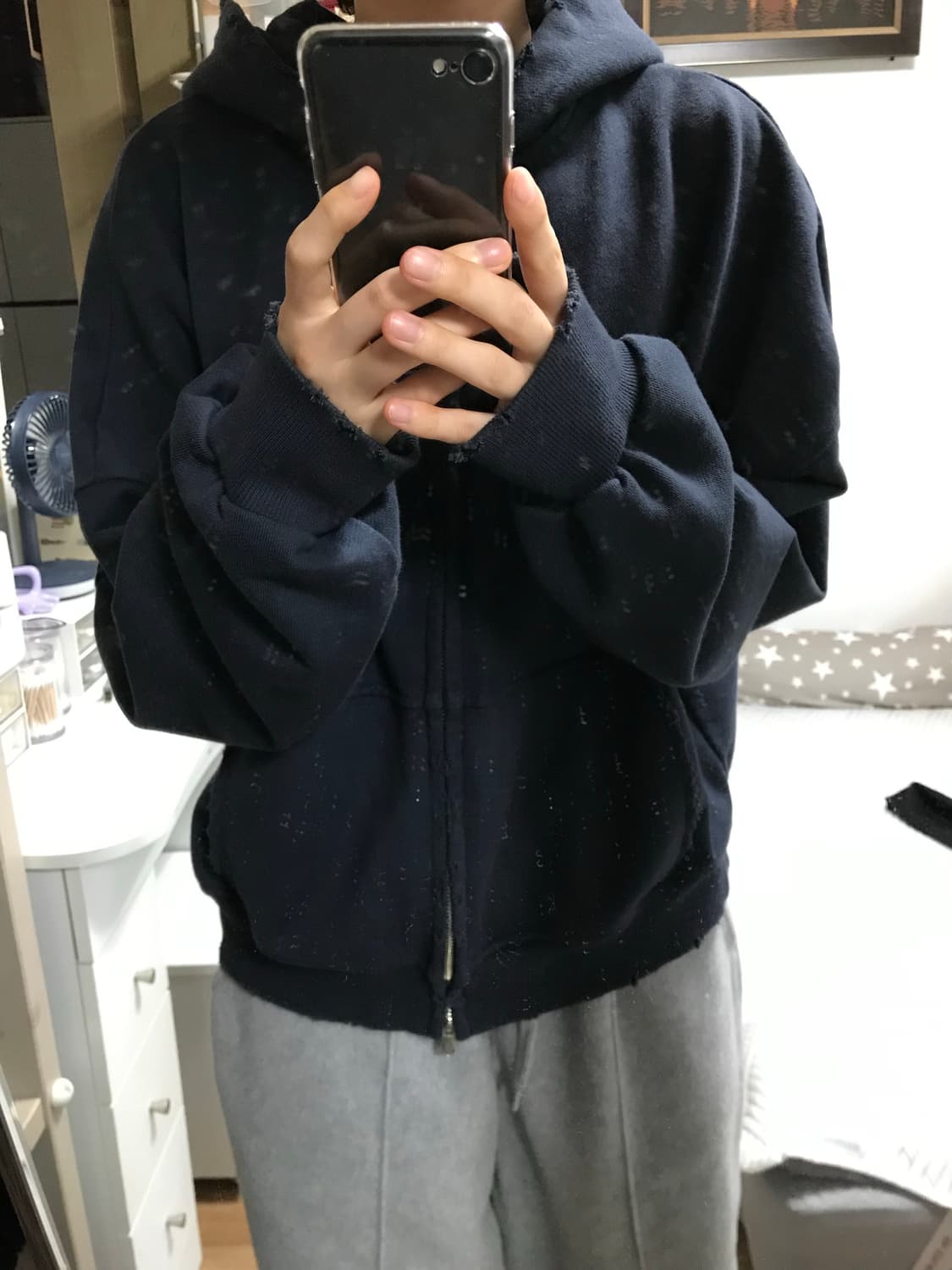 스크래치 후드집업 상품이미지2