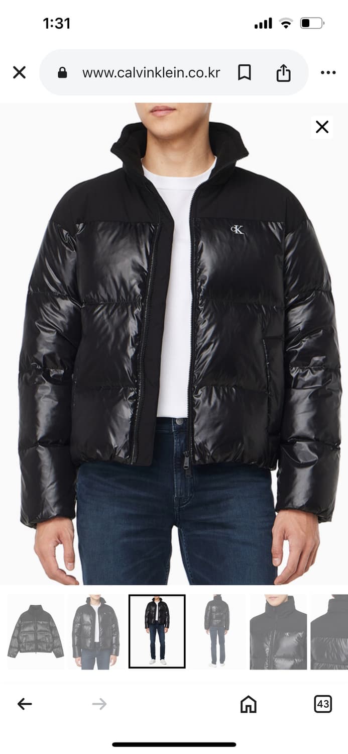 켈빈클라인 유광패딩 상품이미지1