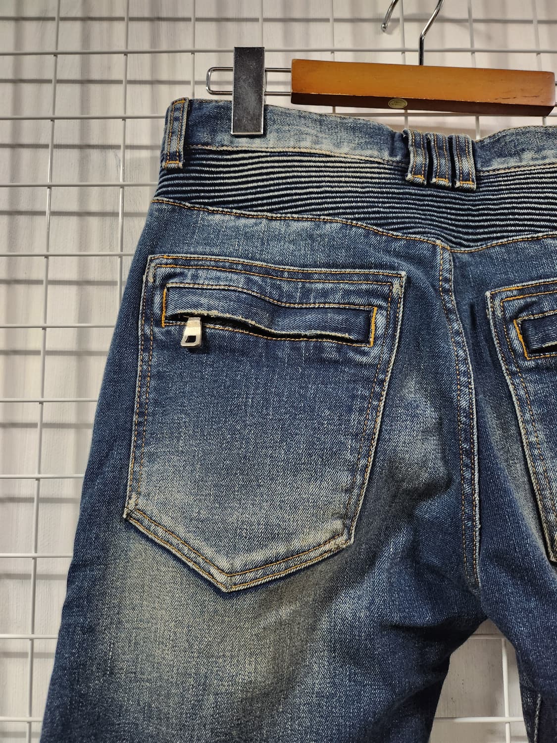 발망st바이커 스타일 데님팬츠 상품이미지4