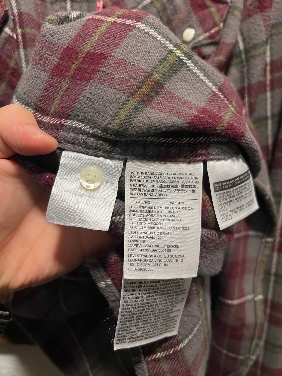 [XL]리바이스 타탄체크 웨스턴 플란넬 셔츠 상품이미지5