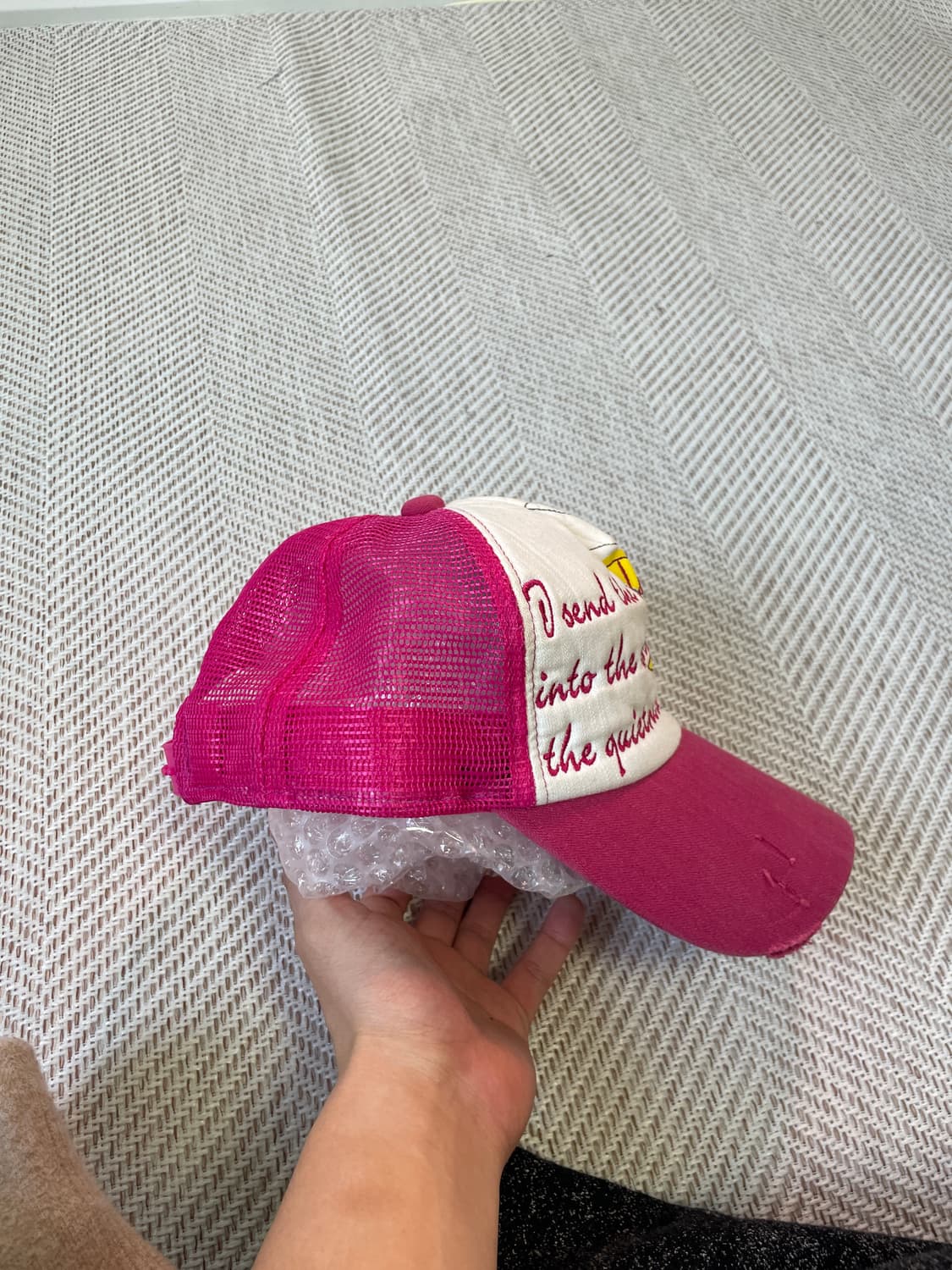 빈티지 y2k 자수 데미지 볼캡  J03335 상품이미지2