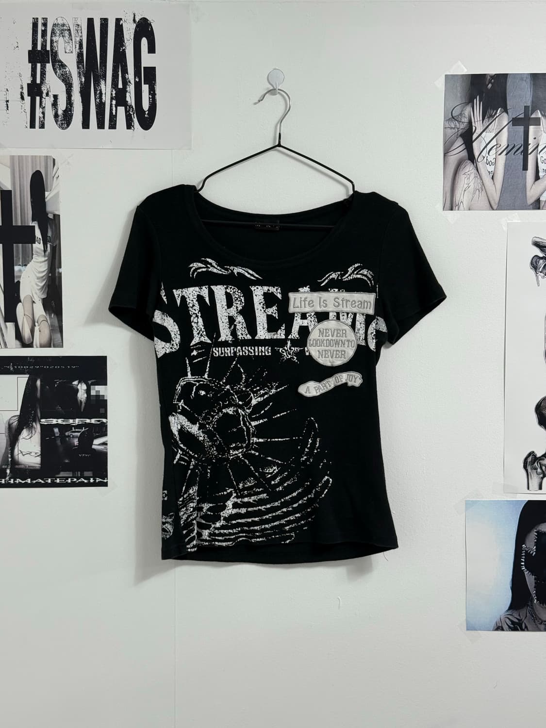 00s punk mood printing halfsleeve  상품이미지3