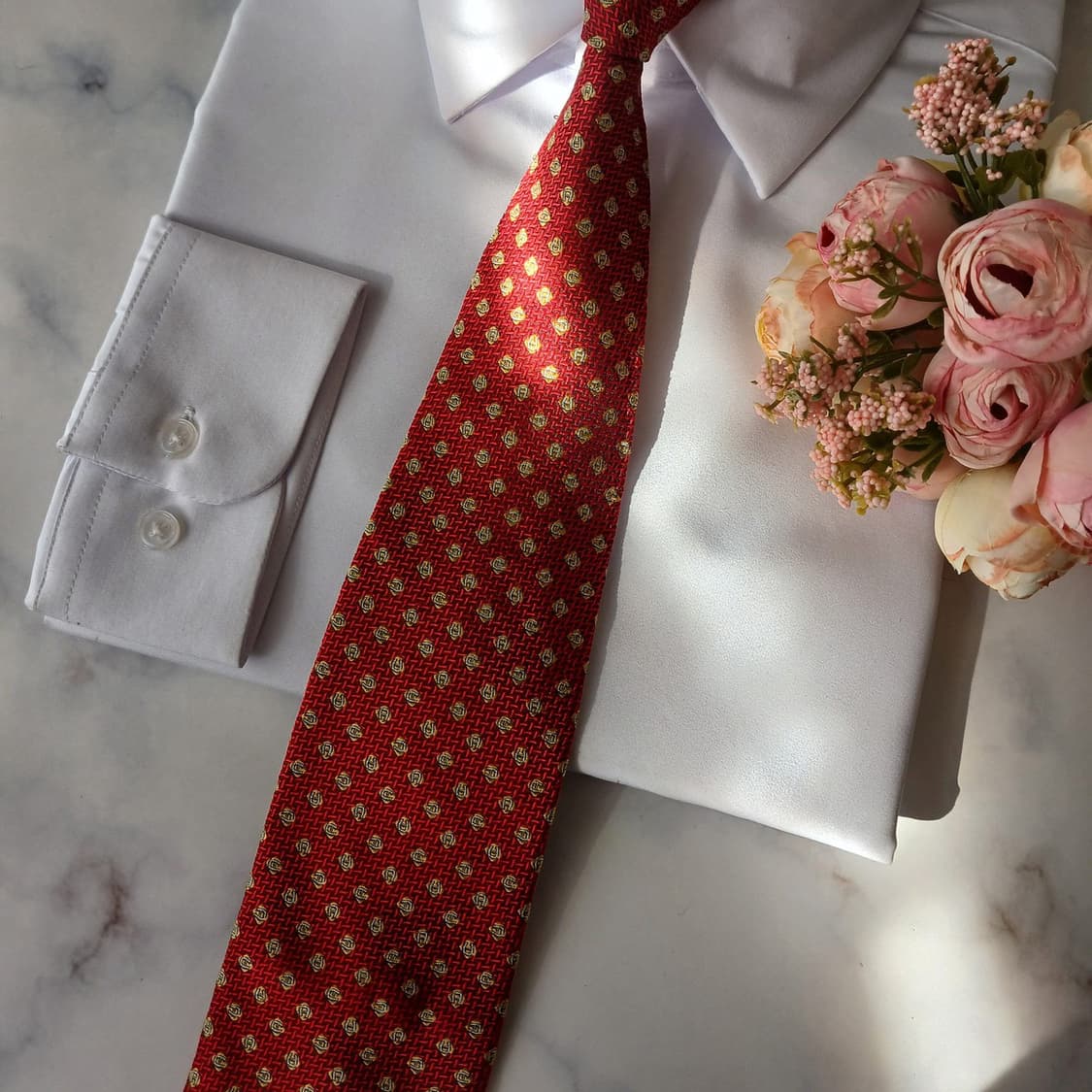 아이그너 실크 레드 로고 자카드 넥타이 9.1cm A+등급 a19095
 상품이미지5