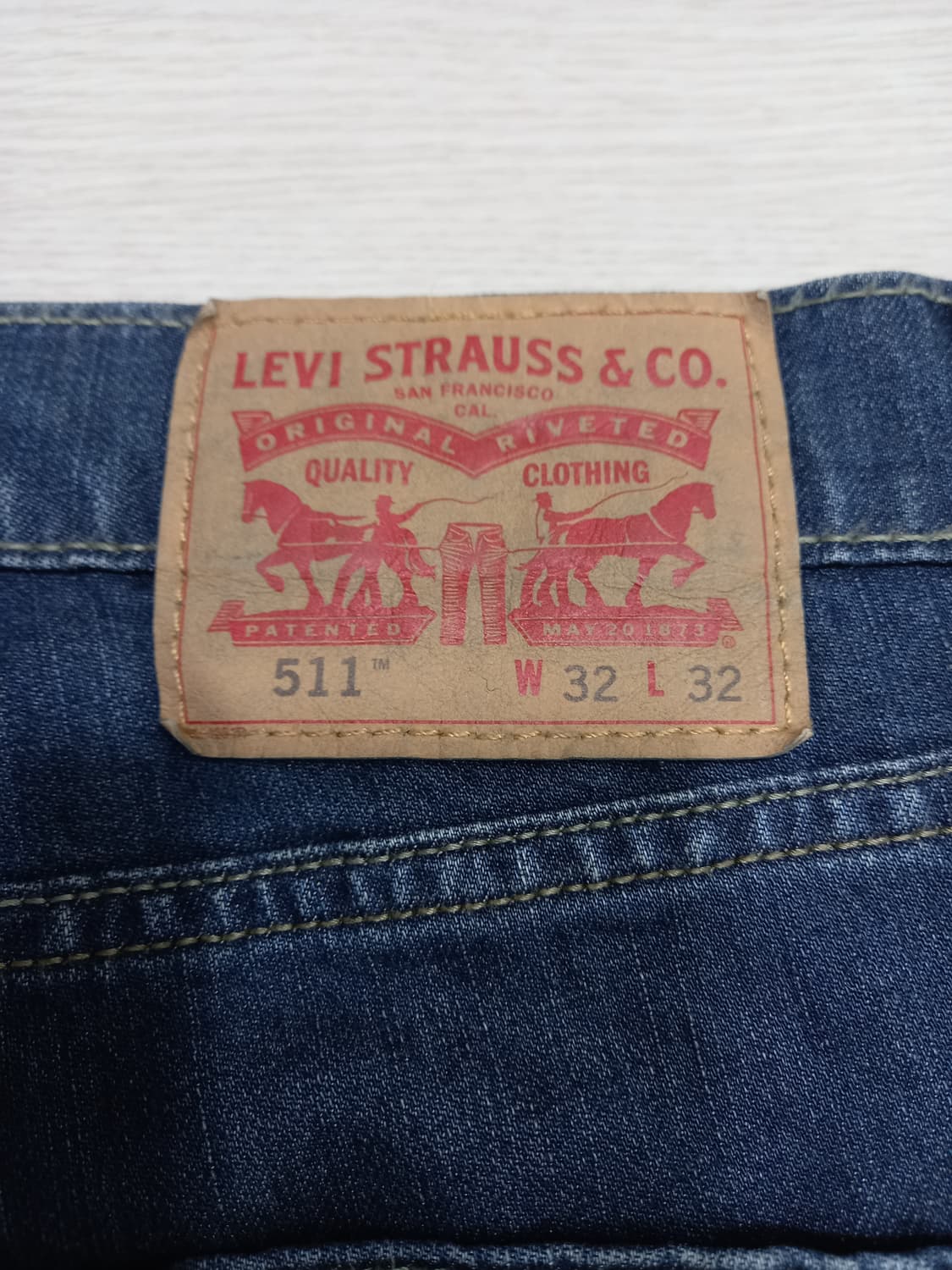 32 리바이스511 워싱 스판 슬림일자진 진청 32-308 상품이미지5