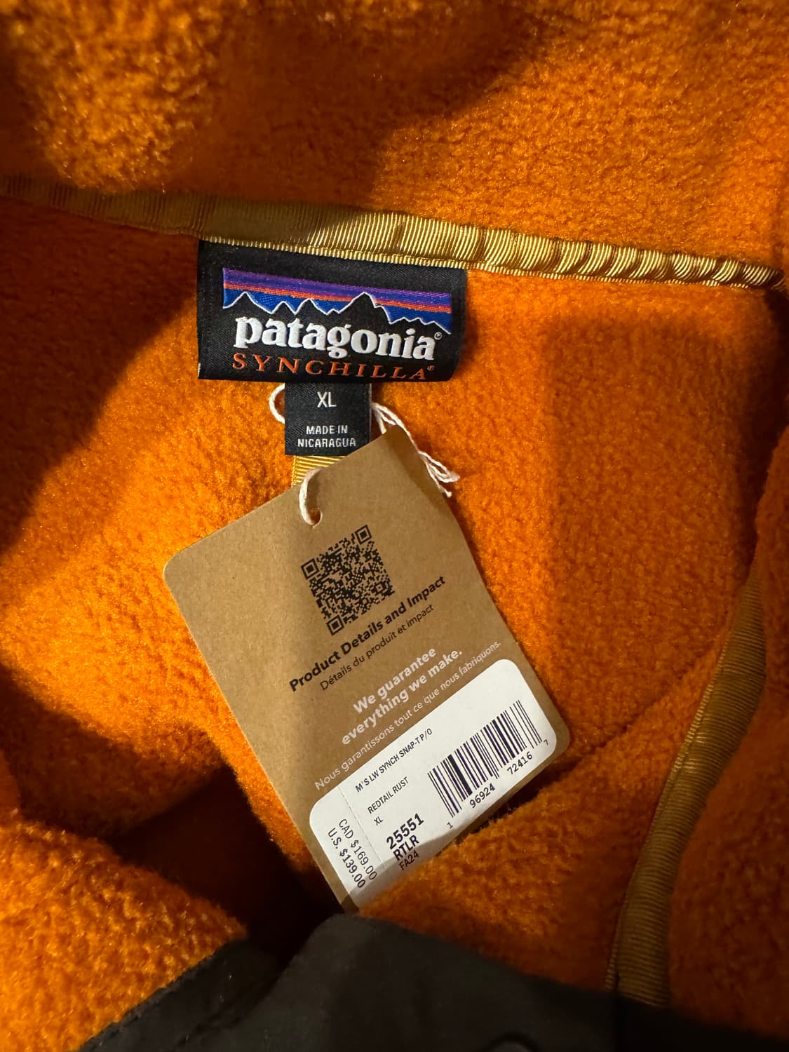 [XL] 파타고니아 신칠라 오렌지 새상품 상품이미지3