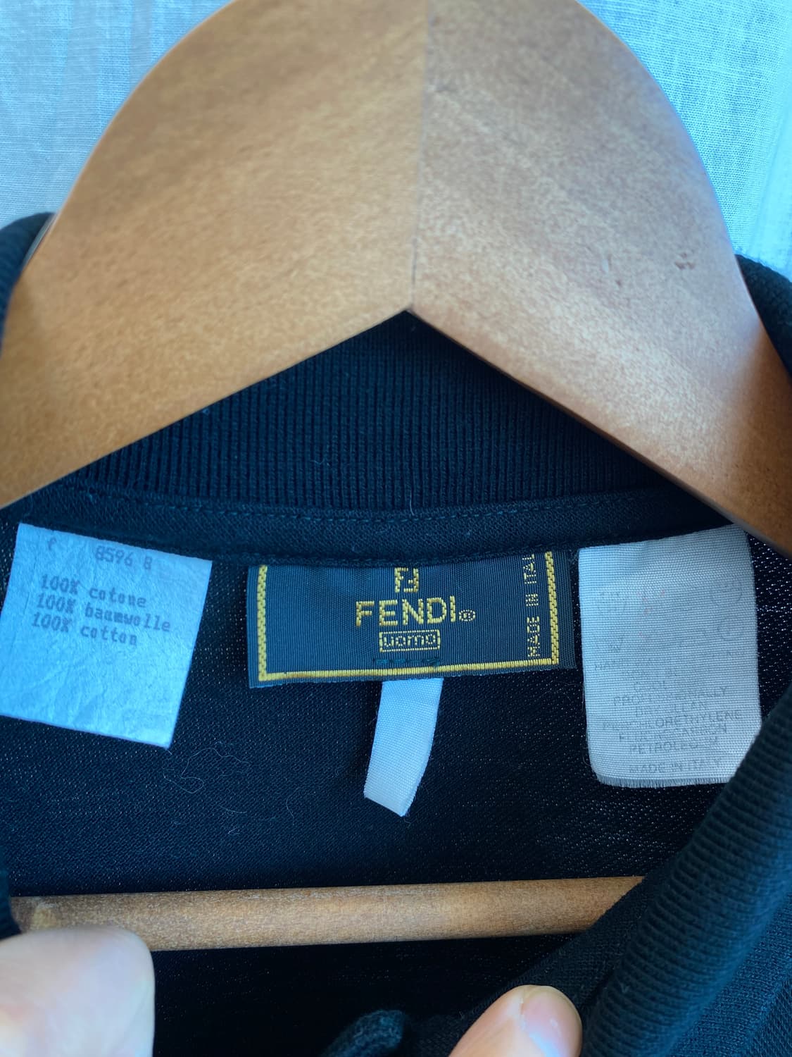 FENDI 블랙 피케 셔츠(MEN L) 상품이미지9