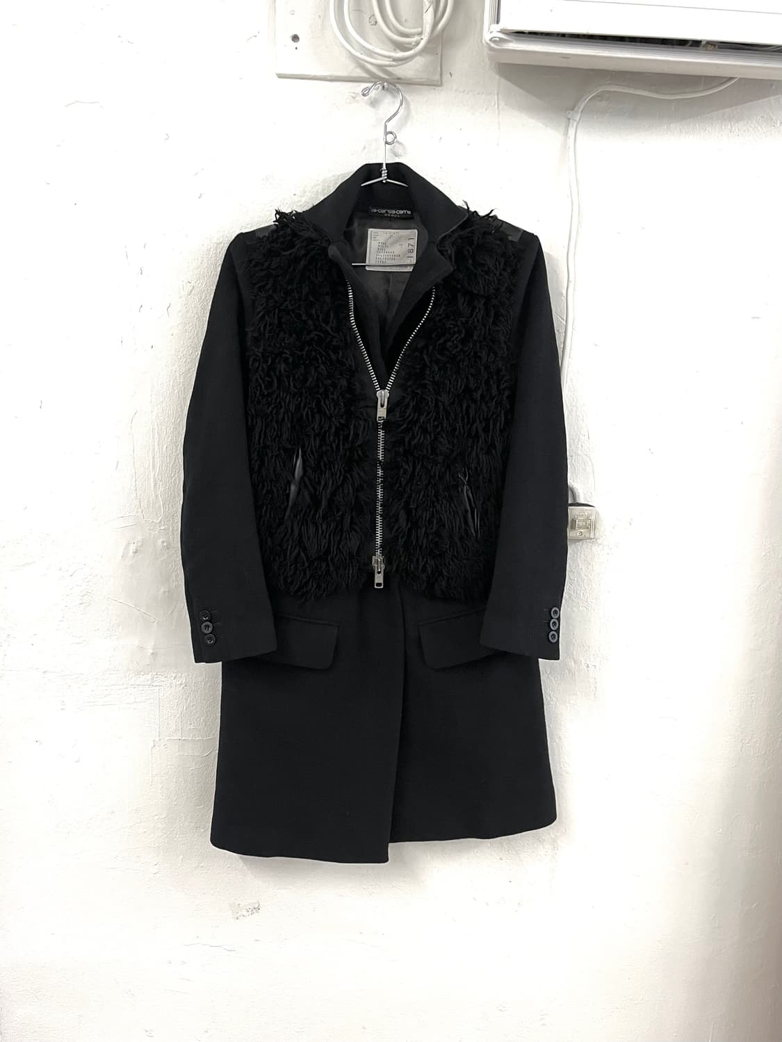 사카이 2013FW 런웨이 퍼울 캐시미어 코트 상품이미지1