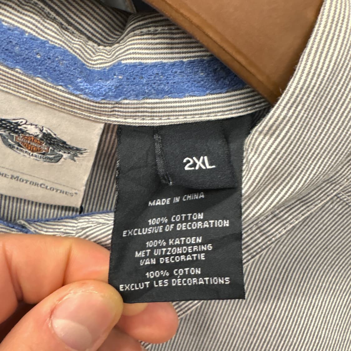 00s 할리데이비슨 우먼스 Y2K 비즈 레터링 1903 롤업셔츠 N120 상품이미지8