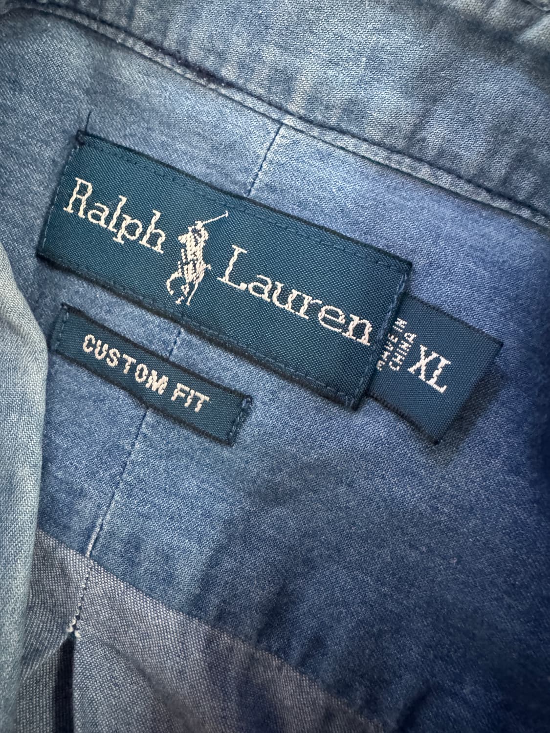 강추!! 폴로 랄프로렌 커스텀 핏 데님 반팔 셔츠 L ~ XL 상품이미지3
