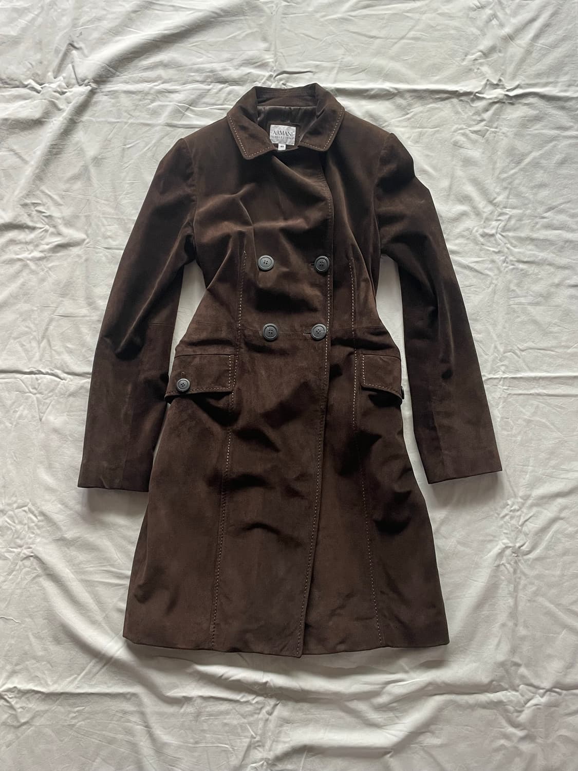 아르마니 꼴레지오니 스웨이드 코트 상품이미지2