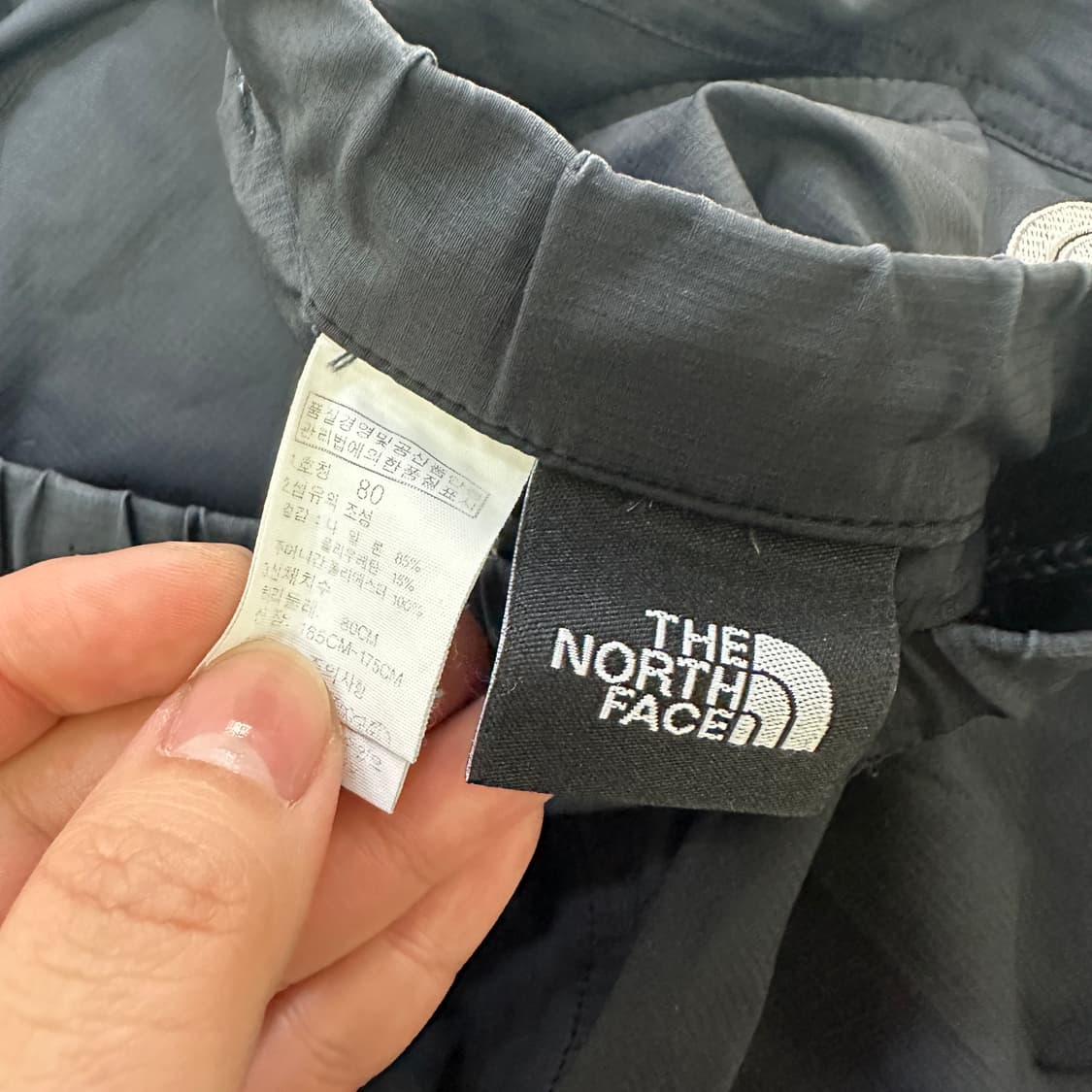 80 노스페이스 블랙 컬러 밴딩 반바지 0410D 상품이미지2