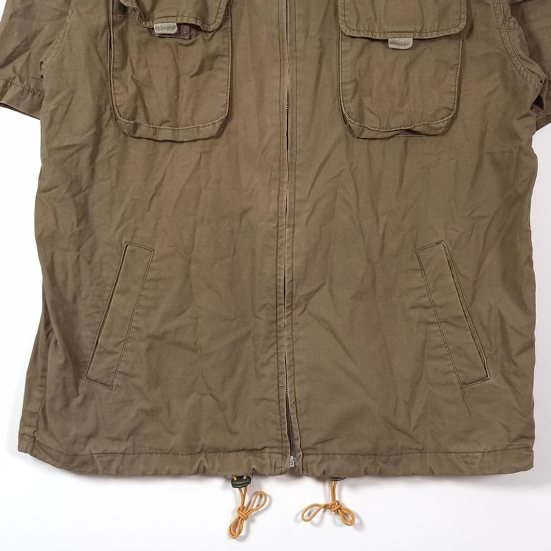 써스데이 아일랜드 빈티지 와펜 반팔 후드 야상 자켓 L 상품이미지3