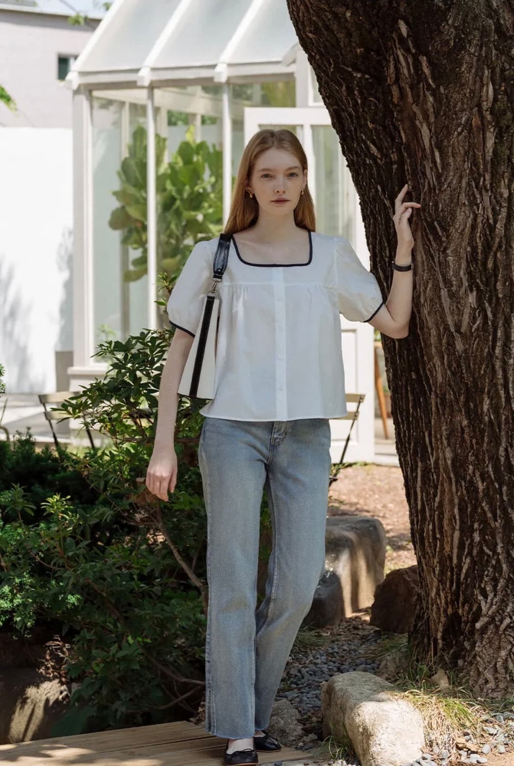 틸아이다이 반팔 블라우스 상품이미지3