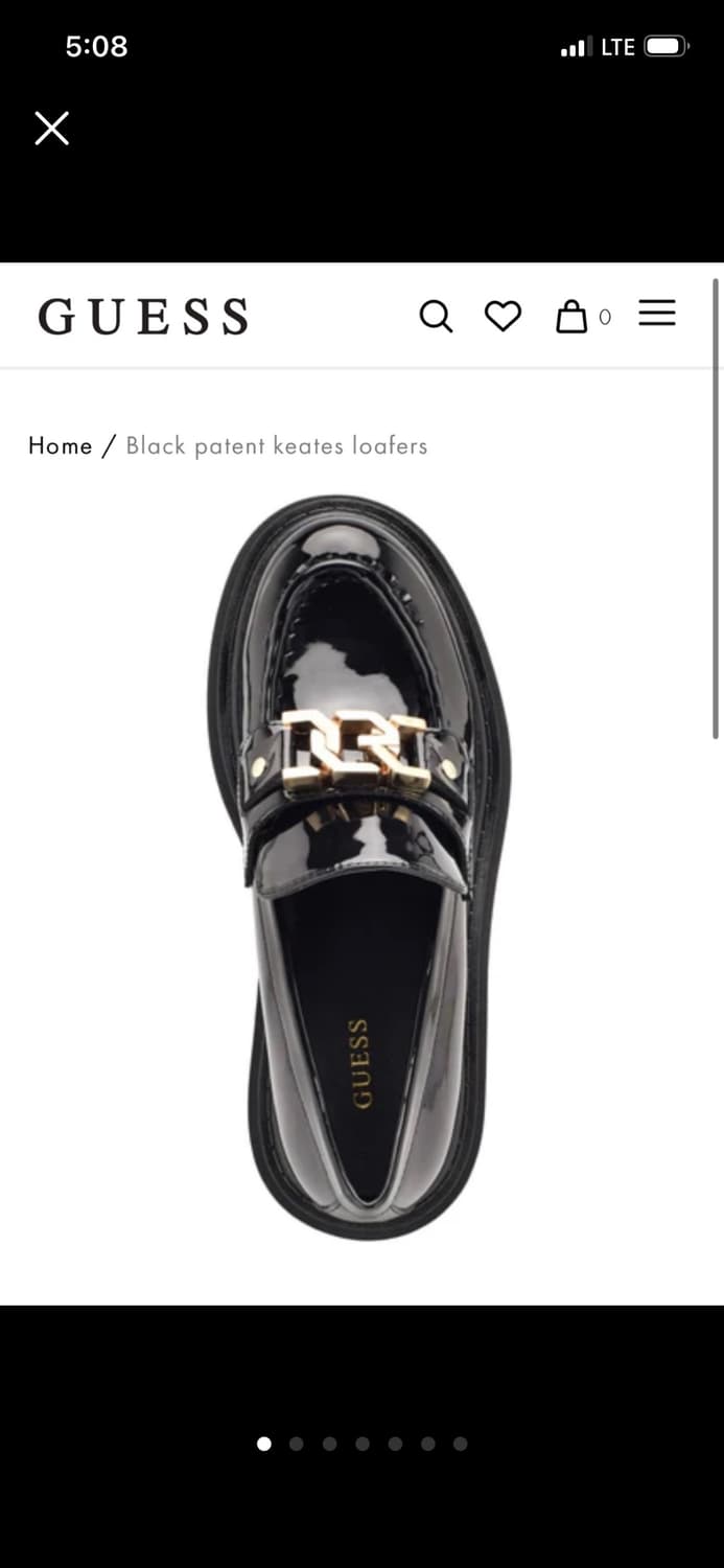 [Guess] Black Patent Keates Loafers 260 상품이미지1