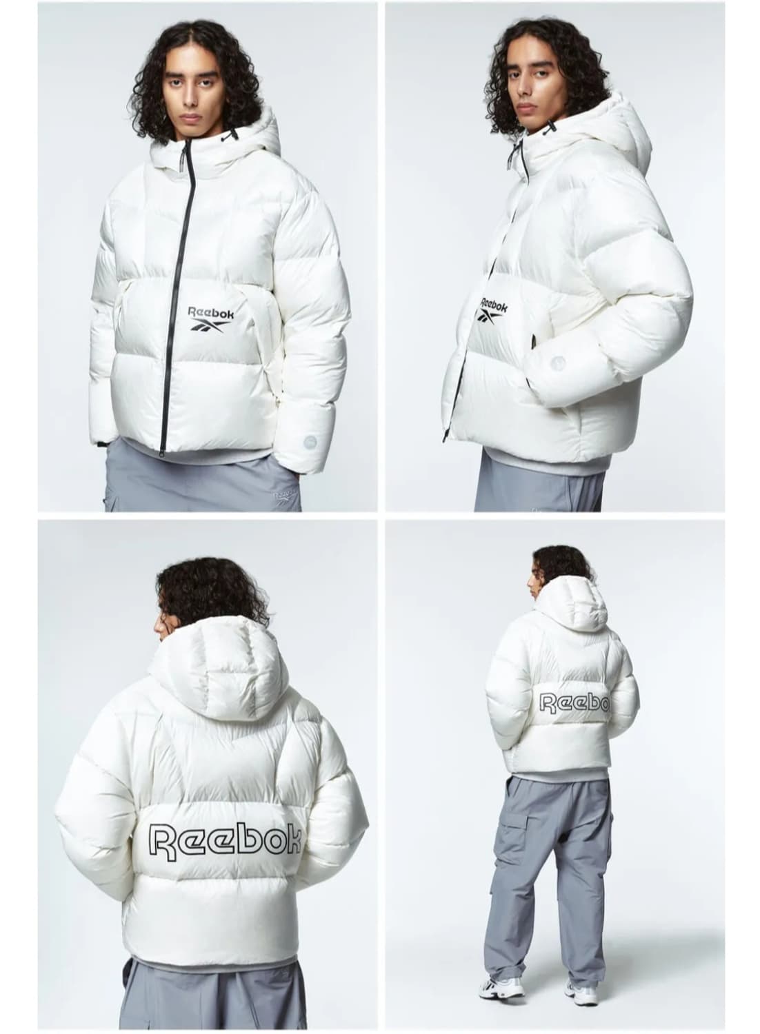 리복 펌프 다운 패딩 자켓 화이트 새상품 상품이미지1