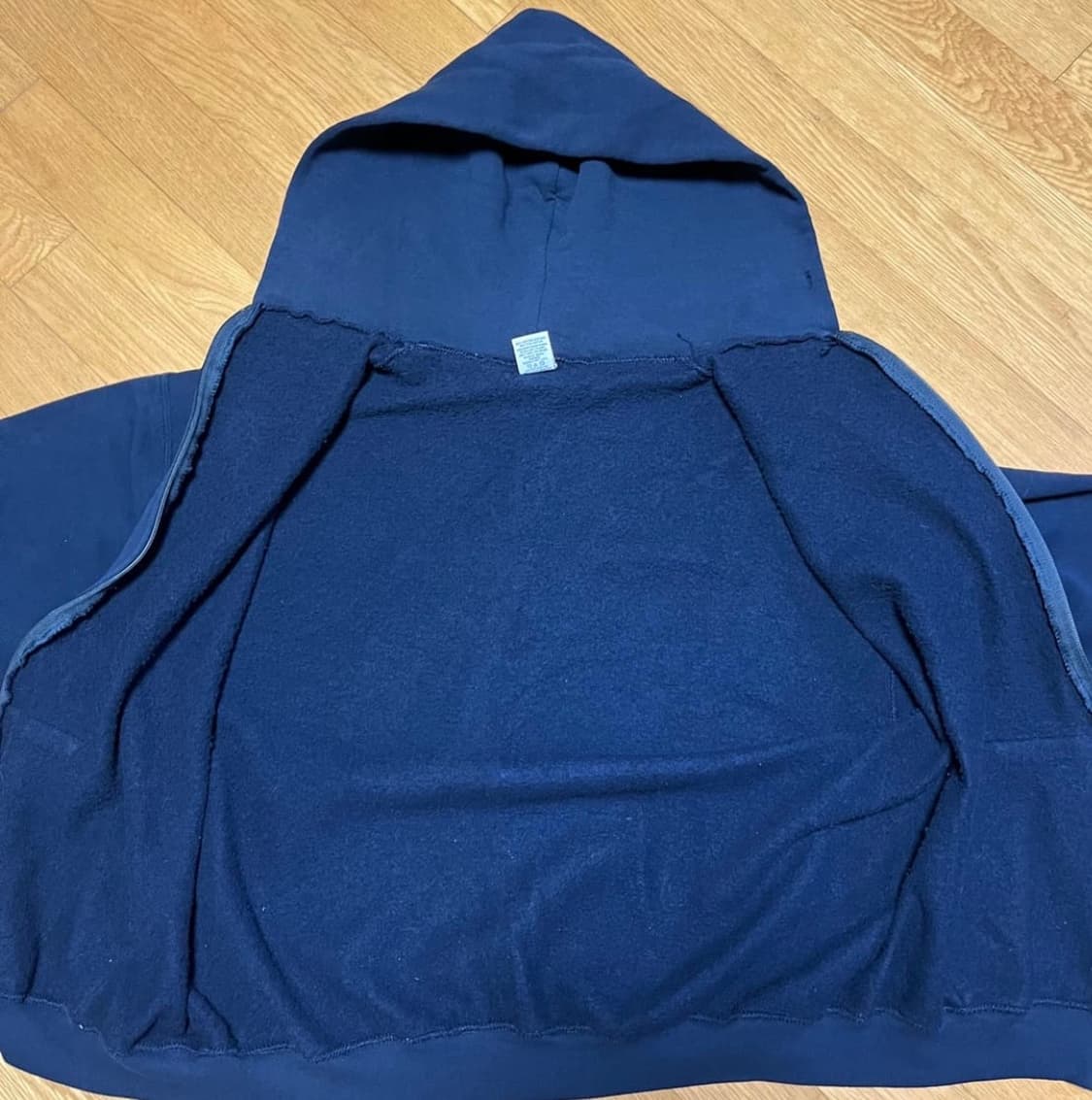 [L] 급처 90s 빈티지 러셀 네이비 후드집업 상품이미지5