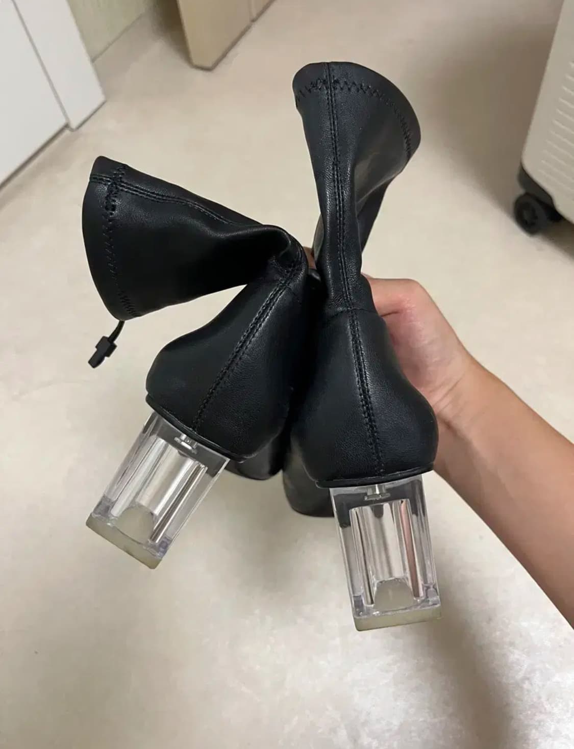 ZARA 자라 삭스 앵클 부츠 힐 투명굽 36 상품이미지2