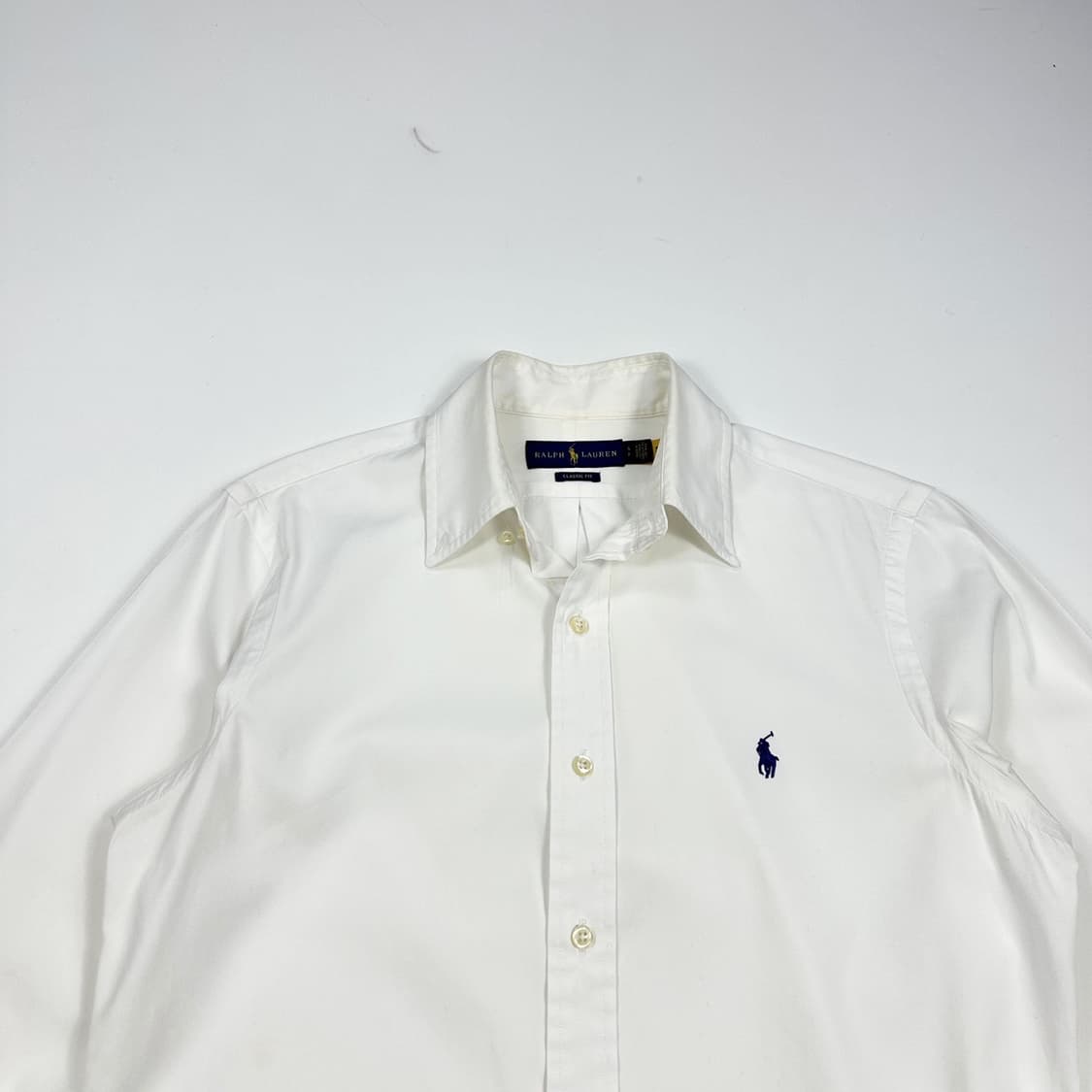 폴로 랄프로렌 포니 클래식 핏 화이트 셔츠 (S) 상품이미지1