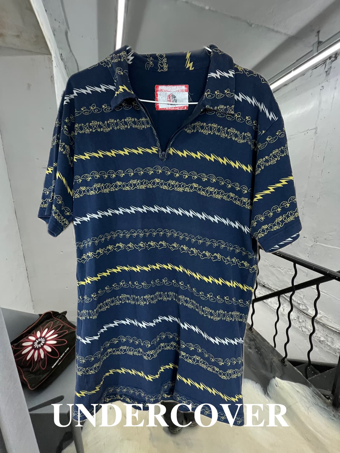 Undercover Lightning Pattern Polo Shirt 상품이미지1