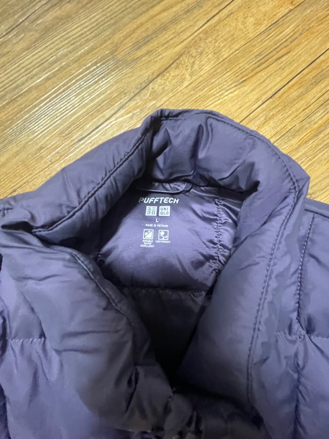 유니클로 PUFFTECH베스트 퍼플 L 상품이미지5