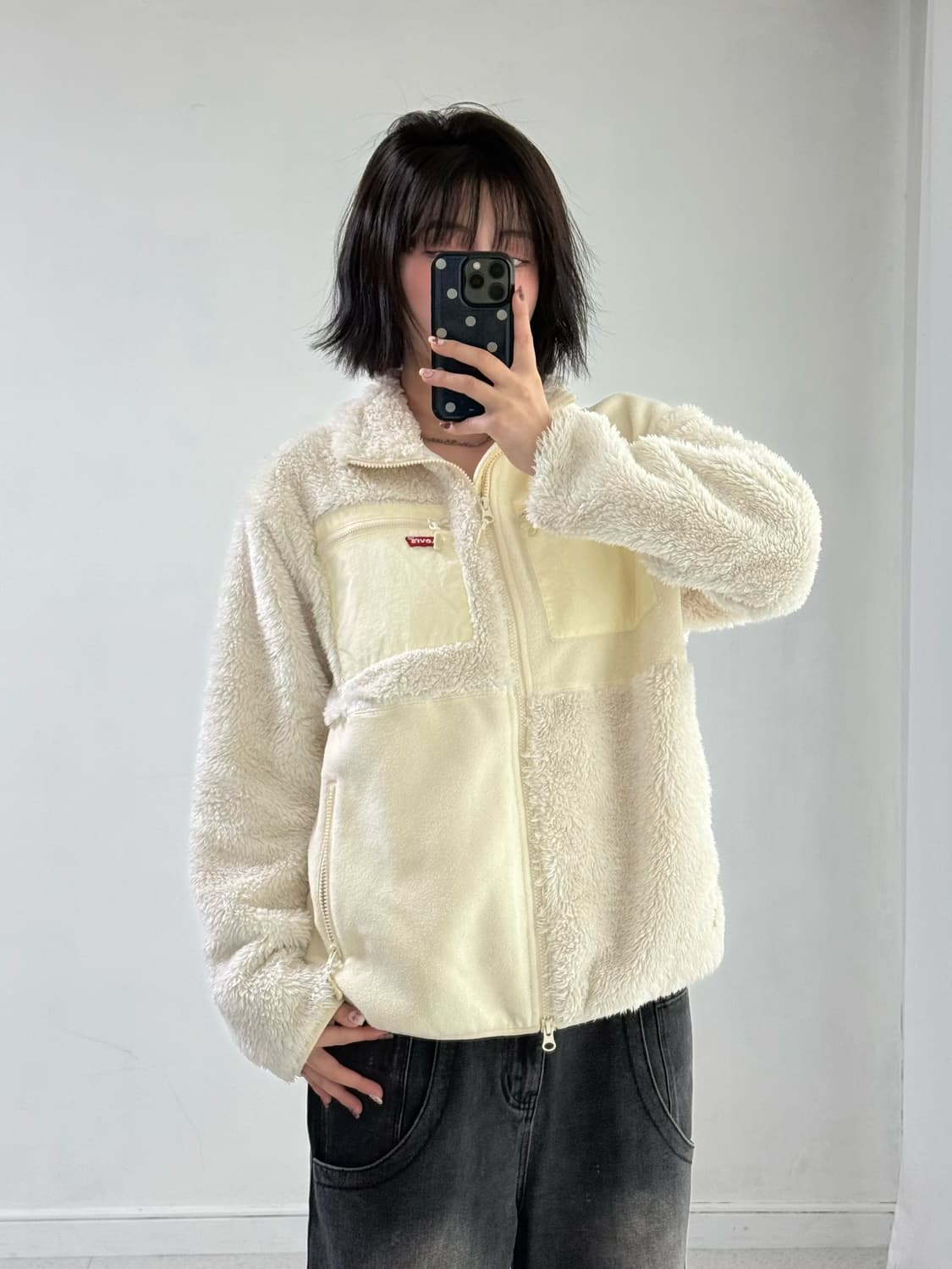 리바이스 블럭 아이보리 후리스 상품이미지1