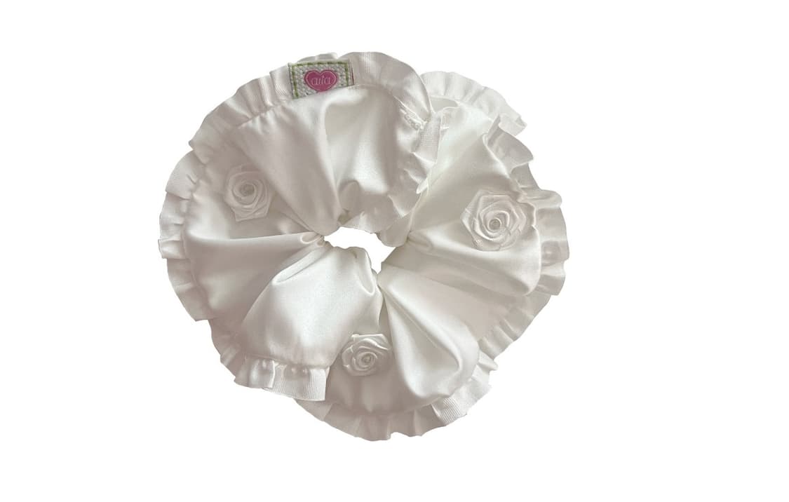 ATTA / Winter rose scrunchie (White) 상품이미지1